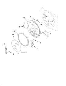 Door Parts, Optional Parts (Not Included) parts for Kenmore Dryer 110.95091402 (11095091402, 110 95091402) from AppliancePartsPros.com