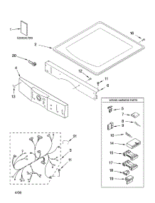 Top And Console Parts parts for Kenmore Dryer 110.95091402 (11095091402, 110 95091402) from AppliancePartsPros.com
