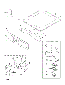 Top And Console Parts parts for Kenmore Dryer 110.95861400 (11095861400, 110 95861400) from AppliancePartsPros.com
