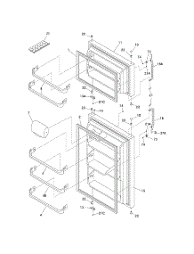 Doors parts for Kenmore Refrigerator 253.60754405 (25360754405, 253 60754405) from AppliancePartsPros.com