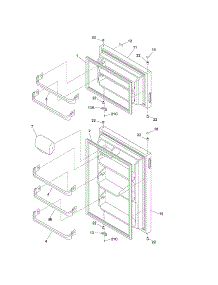 Door parts for Kenmore Refrigerator 253.6080440C (2536080440C, 253 6080440C) from AppliancePartsPros.com