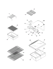 Shelves parts for Kenmore Refrigerator 253.6088240B (2536088240B, 253 6088240B) from AppliancePartsPros.com