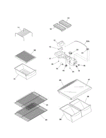 Shelves parts for Kenmore Refrigerator 253.6088240D (2536088240D, 253 6088240D) from AppliancePartsPros.com