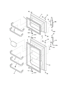 Door parts for Kenmore Refrigerator 253.60889401 (25360889401, 253 60889401) from AppliancePartsPros.com