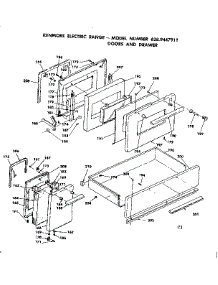 Doors And Drawer parts for Kenmore Range 628.9447911 (6289447911, 628 9447911) from AppliancePartsPros.com