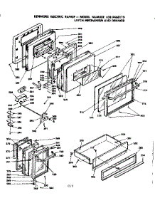 Door, Latch Mechanism And Drawer parts for Kenmore Range 628.9468110 (6289468110, 628 9468110) from AppliancePartsPros.com