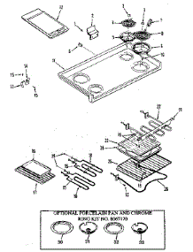 Cooktop Assembly And Elements parts for Kenmore Range 628.9468215 (6289468215, 628 9468215) from AppliancePartsPros.com