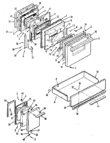 Doors, Latch Mechanism And Drawer Assemblies parts for Kenmore Range 628.9468215 (6289468215, 628 9468215) from AppliancePartsPros.com