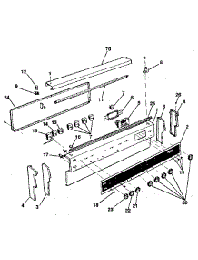 Control Panel parts for Kenmore Range 628.9468890 (6289468890, 628 9468890) from AppliancePartsPros.com