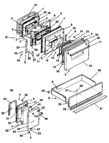 Doors, Latch Mechanism And Drawer Assemblies parts for Kenmore Range 628.9468893 (6289468893, 628 9468893) from AppliancePartsPros.com