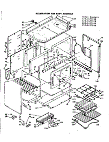 Body Assembly parts for Kenmore Range 628.9477220 (6289477220, 628 9477220) from AppliancePartsPros.com