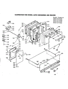 Doors, Latch Mechanism And Drawer parts for Kenmore Range 628.9477240 (6289477240, 628 9477240) from AppliancePartsPros.com