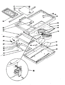 Main Top Cook Surface parts for Kenmore Range 628.9487610 (6289487610, 628 9487610) from AppliancePartsPros.com