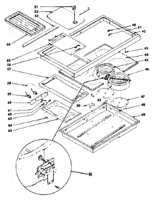 Main Top Cook Surface parts for Kenmore Range 628.9487710 (6289487710, 628 9487710) from AppliancePartsPros.com