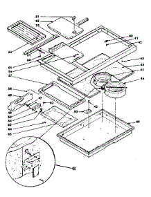Main Top Cook Surface parts for Kenmore Range 628.9487810 (6289487810, 628 9487810) from AppliancePartsPros.com