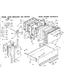 Doors, Latch Mechanism And Drawer parts for Kenmore Range 628.9497610 (6289497610, 628 9497610) from AppliancePartsPros.com