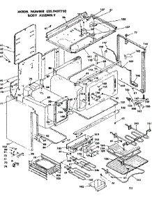 Body Assembly parts for Kenmore Range 628.9497710 (6289497710, 628 9497710) from AppliancePartsPros.com