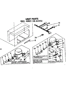 Unit Parts parts for Kenmore Freezer 198.8131552 (1988131552, 198 8131552) from AppliancePartsPros.com