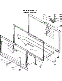 Door Parts parts for Kenmore Freezer 198.8131873 (1988131873, 198 8131873) from AppliancePartsPros.com