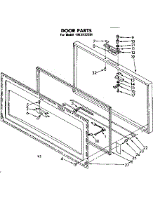 Door Parts parts for Kenmore Freezer 198.8132331 (1988132331, 198 8132331) from AppliancePartsPros.com