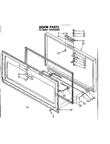 Door Parts parts for Kenmore Freezer 198.8132332 (1988132332, 198 8132332) from AppliancePartsPros.com