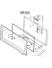 Door Parts parts for Kenmore Freezer 198.8132337 (1988132337, 198 8132337) from AppliancePartsPros.com