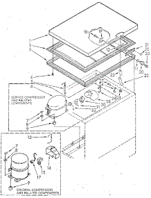 Door And Unit parts for Kenmore Freezer 198.8150985 (1988150985, 198 8150985) from AppliancePartsPros.com