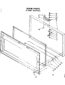 Door Parts parts for Kenmore Freezer 198.8151522 (1988151522, 198 8151522) from AppliancePartsPros.com