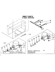 Unit Parts parts for Kenmore Freezer 198.8151522 (1988151522, 198 8151522) from AppliancePartsPros.com