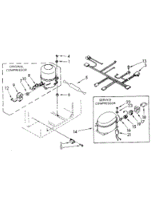 Unit parts for Kenmore Freezer 198.8183310 (1988183310, 198 8183310) from AppliancePartsPros.com