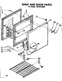 Shelf And Door Parts parts for Kenmore Freezer 198.8210680 (1988210680, 198 8210680) from AppliancePartsPros.com