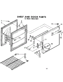 Shelf And Door Parts parts for Kenmore Freezer 198.8210681 (1988210681, 198 8210681) from AppliancePartsPros.com