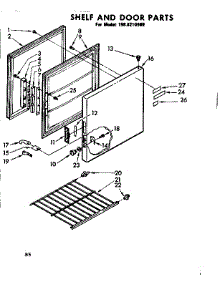 Shelf And Door Parts parts for Kenmore Freezer 198.8210980 (1988210980, 198 8210980) from AppliancePartsPros.com