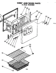 Shelf And Door Parts parts for Kenmore Freezer 198.8220681 (1988220681, 198 8220681) from AppliancePartsPros.com