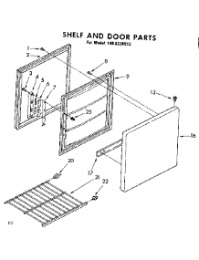 Shelf And Door Parts parts for Kenmore Freezer 198.8220912 (1988220912, 198 8220912) from AppliancePartsPros.com