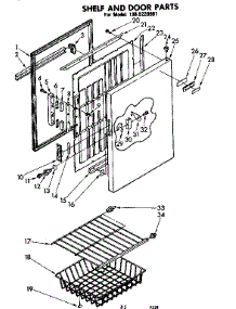 Shelf And Door Parts parts for Kenmore Freezer 198.8220981 (1988220981, 198 8220981) from AppliancePartsPros.com