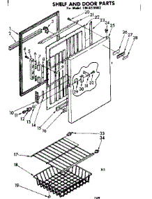 Shelf And Door Parts parts for Kenmore Freezer 198.8220982 (1988220982, 198 8220982) from AppliancePartsPros.com