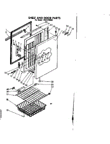 Shelf And Door Parts parts for Kenmore Freezer 198.8220985 (1988220985, 198 8220985) from AppliancePartsPros.com