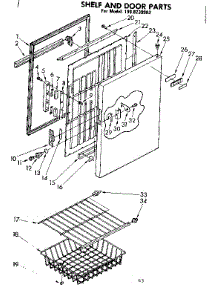 Shelf And Door Parts parts for Kenmore Freezer 198.8230982 (1988230982, 198 8230982) from AppliancePartsPros.com