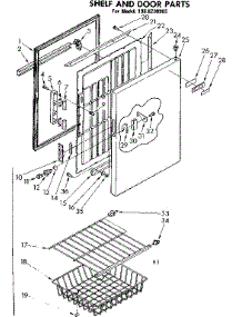 Shelf And Door Parts parts for Kenmore Freezer 198.8230985 (1988230985, 198 8230985) from AppliancePartsPros.com
