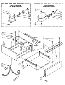 Drawer And Unit parts for Kenmore Freezer 198.8240696 (1988240696, 198 8240696) from AppliancePartsPros.com