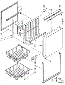 Shelf And Door parts for Kenmore Freezer 198.8240696 (1988240696, 198 8240696) from AppliancePartsPros.com