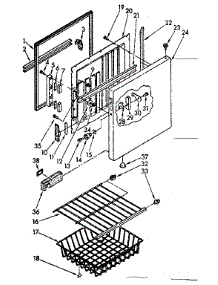 Shelf And Door Parts parts for Kenmore Freezer 198.8261616 (1988261616, 198 8261616) from AppliancePartsPros.com