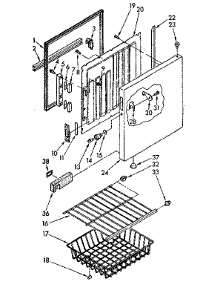 Shelf And Door Parts parts for Kenmore Freezer 198.8281980 (1988281980, 198 8281980) from AppliancePartsPros.com