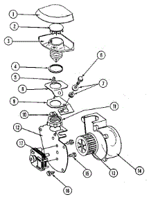 Motor Assembly - Blower parts for Kenmore Dishwasher 198.85(1988) (19885(1988), 198 85(1988)) from AppliancePartsPros.com