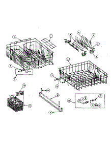 Racks parts for Kenmore Dishwasher 199.95(1988) (19995(1988), 199 95(1988)) from AppliancePartsPros.com