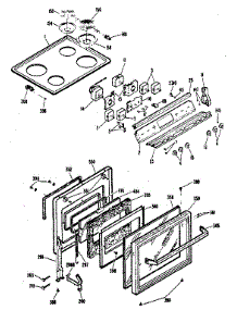Cooktop And Door parts for Kenmore Electric Range 201.22 (1988) (20122 (1988), 201 22 (1988)) from AppliancePartsPros.com