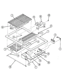 Top / Grill Pan Assembly parts for Kenmore Range 201.33(1988) (20133(1988), 201 33(1988)) from AppliancePartsPros.com