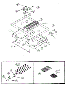 Top / Grill Pan Assembly parts for Kenmore Electric Range 202.13(1988) (20213(1988), 202 13(1988)) from AppliancePartsPros.com