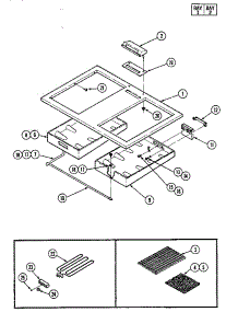 Top / Grill Pan parts for Kenmore Electric Range 202.14(1988) (20214(1988), 202 14(1988)) from AppliancePartsPros.com